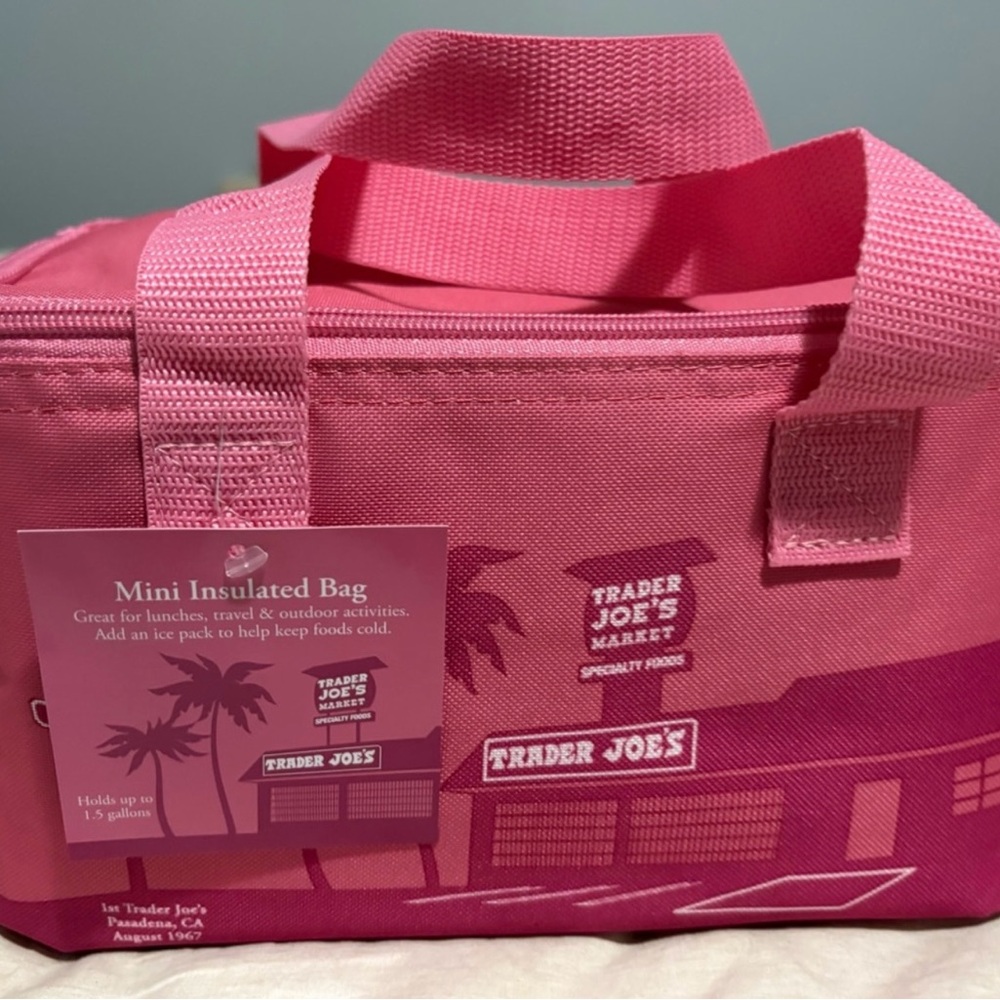 Trader Joe's Pink Mini Insulated Toiletry Bag
